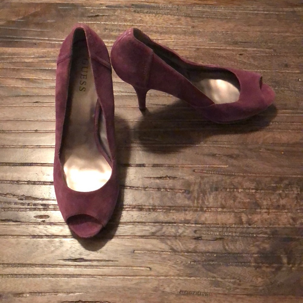 Purple suede high heel shoes - Guess